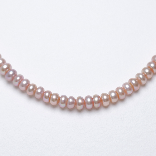PEARLS and DIAMONDS / 約3.5-4.0mm ピンクパープル淡水真珠ネックレス